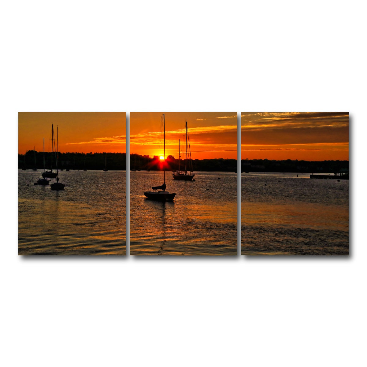 AUTO-MOCKUP WHITE | Stonington Sunset | 3 Piece | Gallery Wrap Canvas | group=18x24
