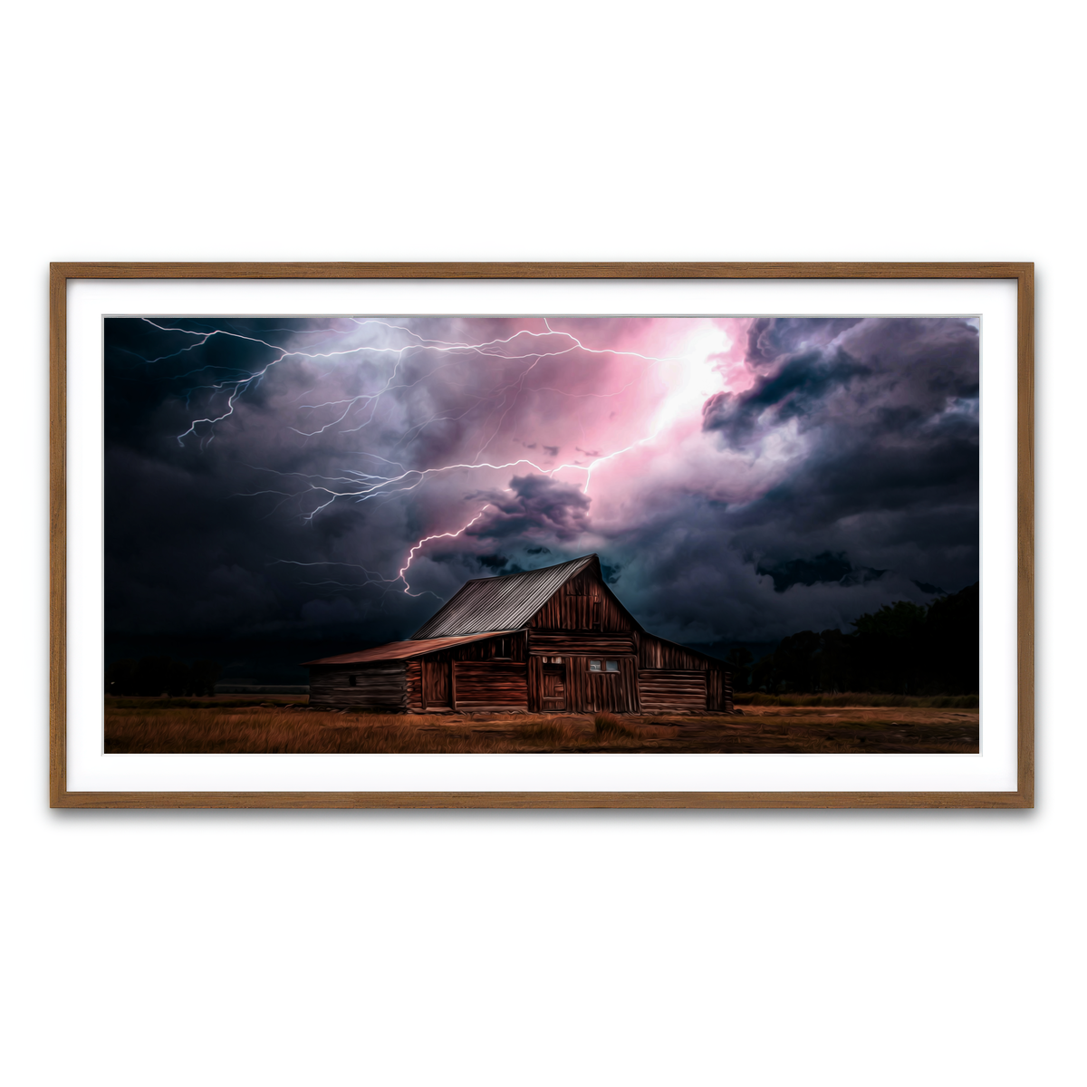 Framed Print 2x1 Walnut