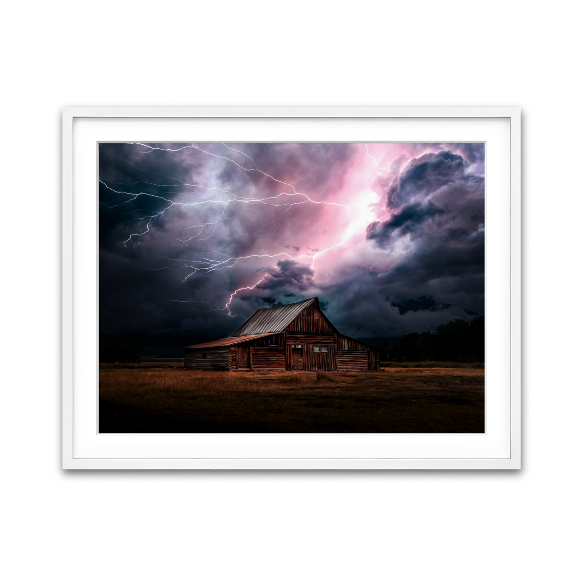 Framed Print 4x3 White