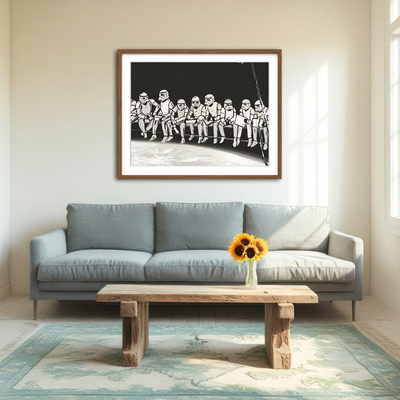 AUTO-MOCKUP ROOM | Storm Trooper Lunch on a Skyscraper Wall Art