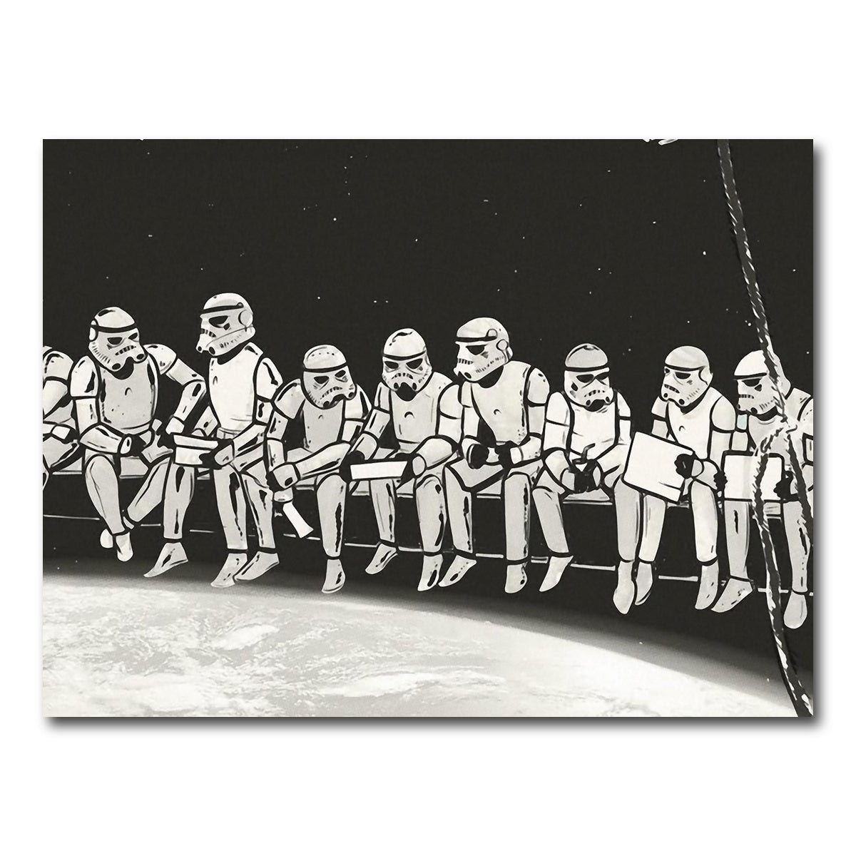 AUTO-MOCKUP WHITE | Storm Trooper Lunch on a Skyscraper | 1 Piece | Gallery Wrap Canvas | group=4x3