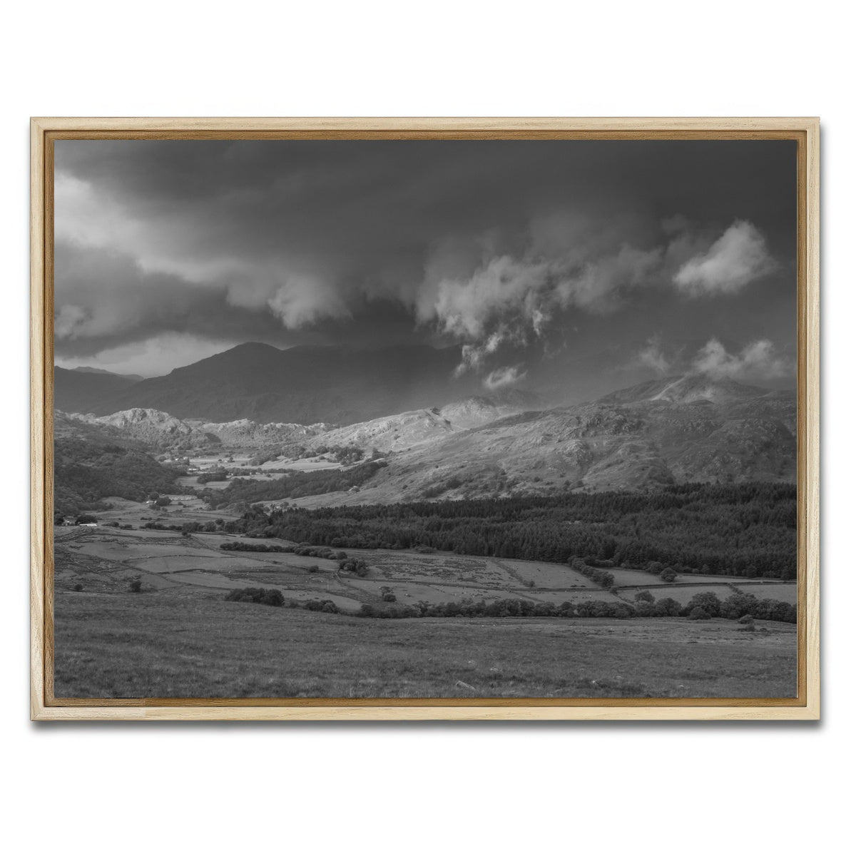 AUTO-MOCKUP WHITE | Stormy Fields | 1 Piece | Natural Framed Canvas | group=4x3