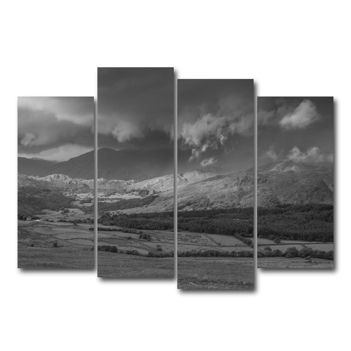 AUTO-MOCKUP WHITE | Stormy Fields | 4 Piece | Gallery Wrap Canvas | group=4_normal