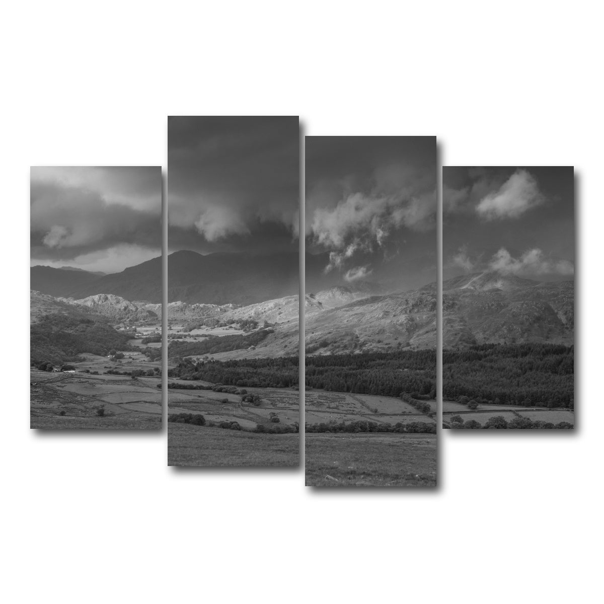 AUTO-MOCKUP WHITE | Stormy Fields | 4 Piece | Gallery Wrap Canvas | group=4_short