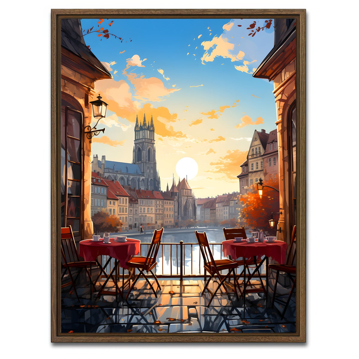AUTO-MOCKUP WHITE | Strasbourg - Petite France | 1 Piece | Walnut Framed Canvas | group=3x4