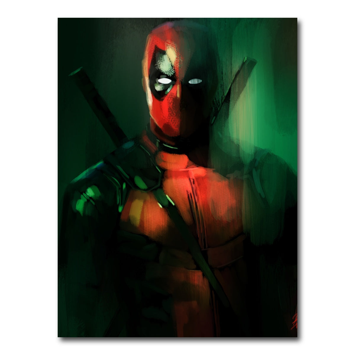AUTO-MOCKUP WHITE | Streaks of Deadpool | 1 Piece | Gallery Wrap Canvas | group=3x4
