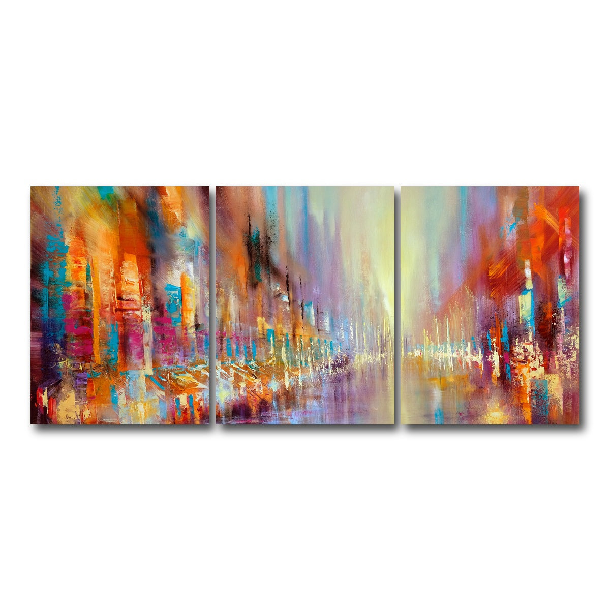 AUTO-MOCKUP WHITE | Street Life | 3 Piece | Gallery Wrap Canvas | group=18x24