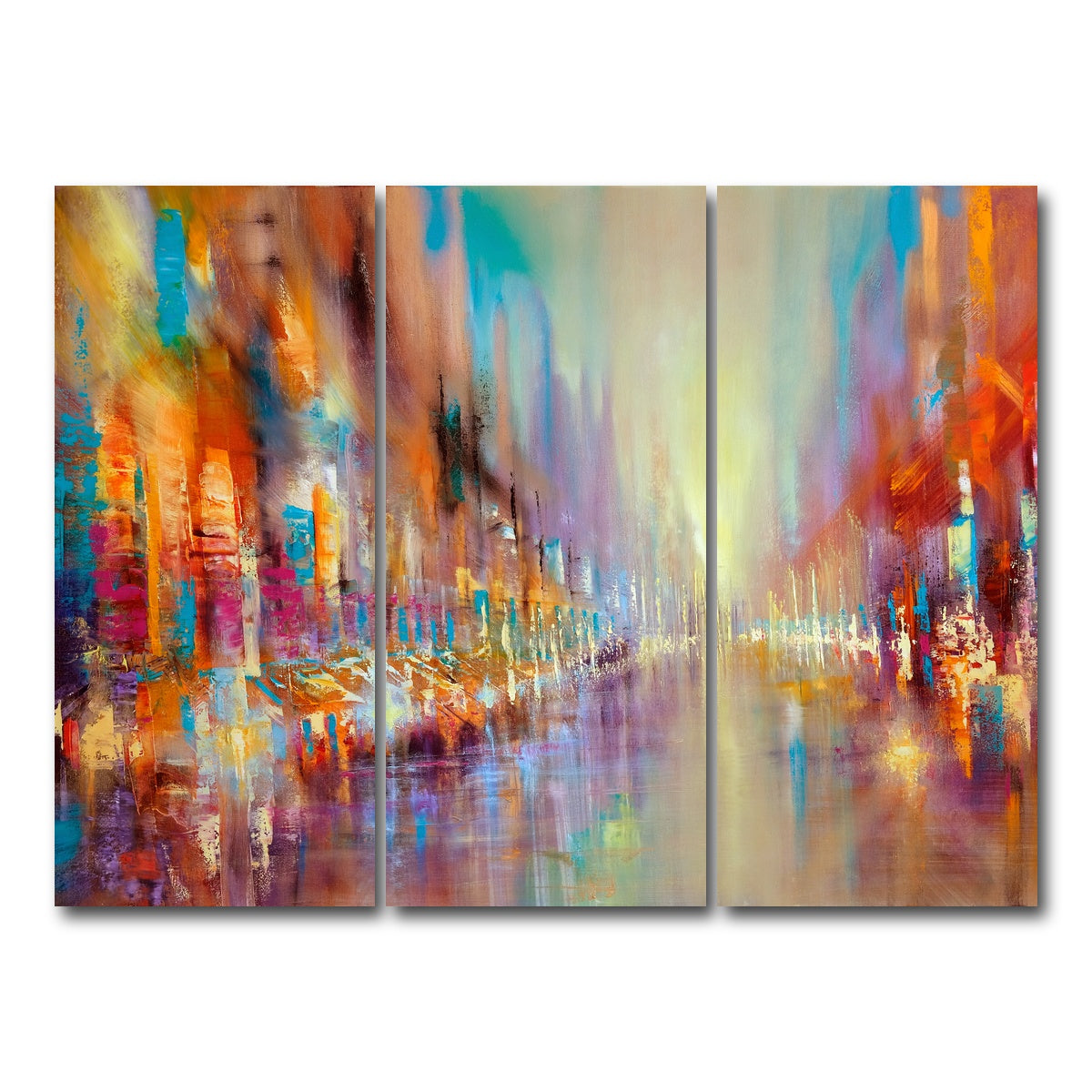 AUTO-MOCKUP WHITE | Street Life | 3 Piece | Gallery Wrap Canvas | group=8x18