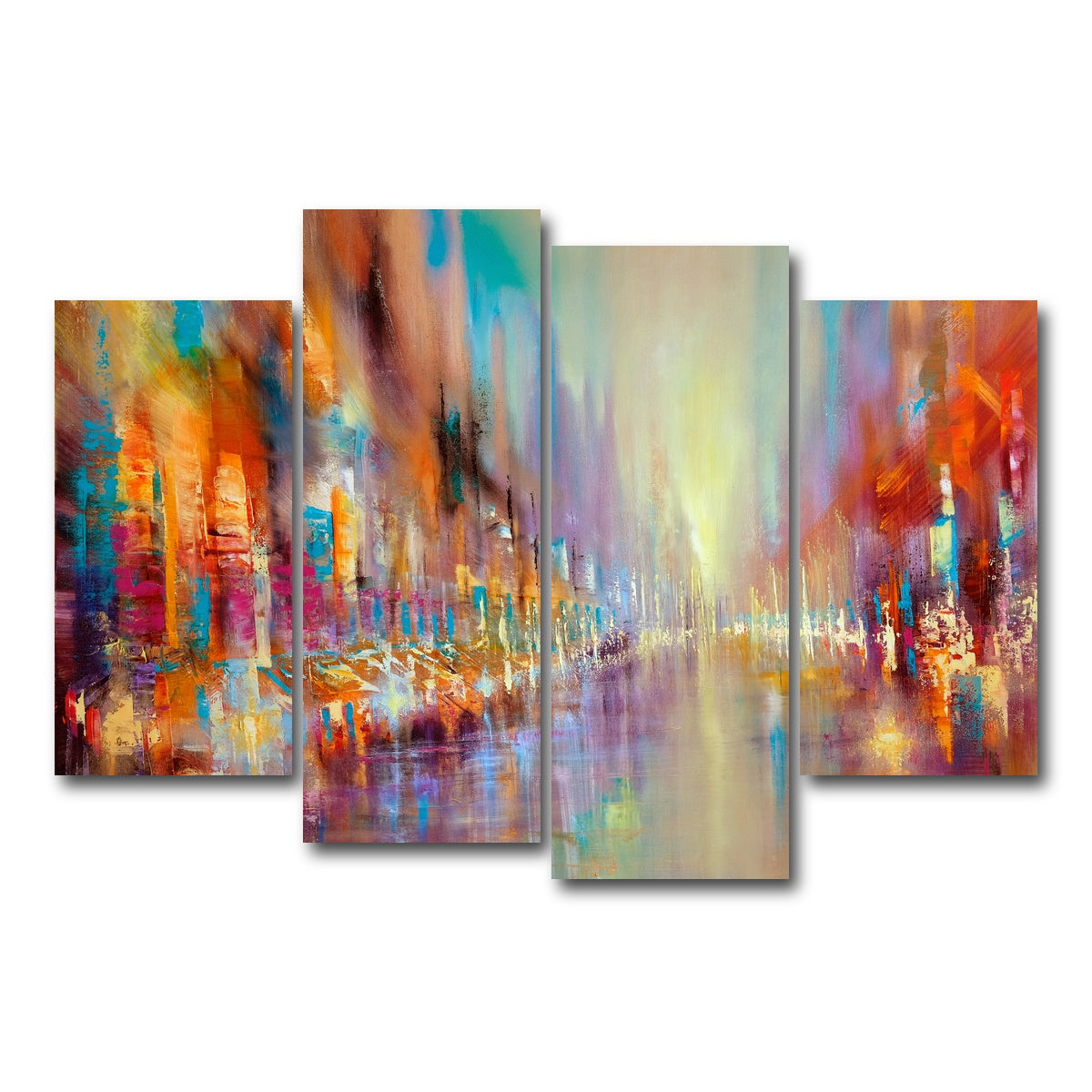 AUTO-MOCKUP WHITE | Street Life | 4 Piece | Gallery Wrap Canvas | group=4_short