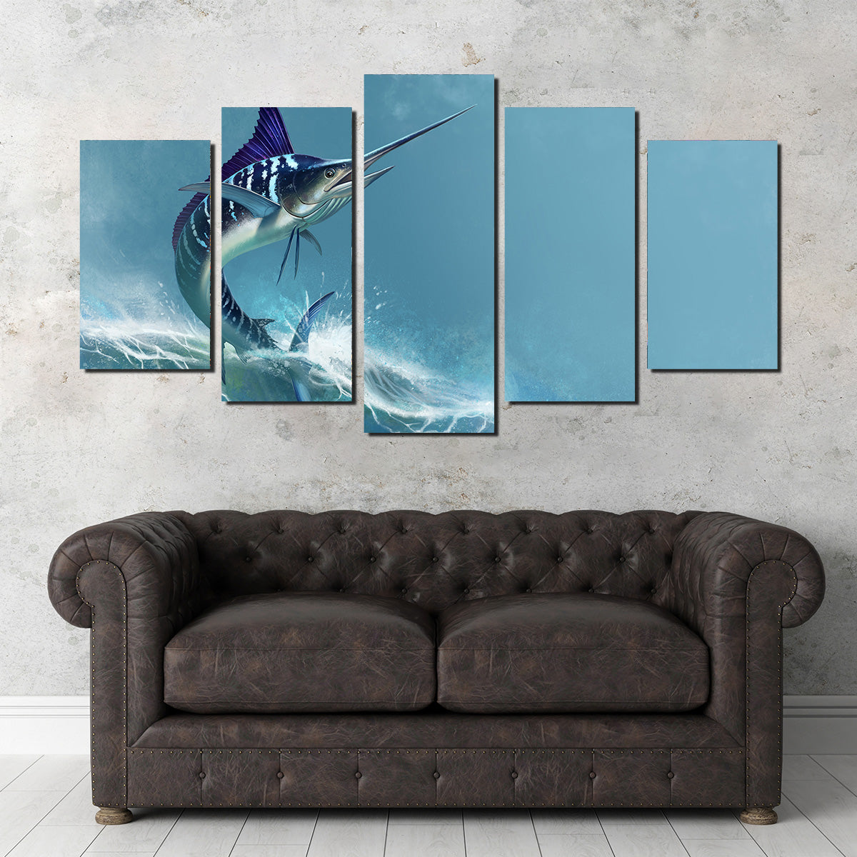 Striped Marlin on Sea Wall Art