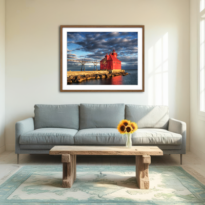 AUTO-MOCKUP ROOM | Sturgeon Bay Lighthouse Wall Art