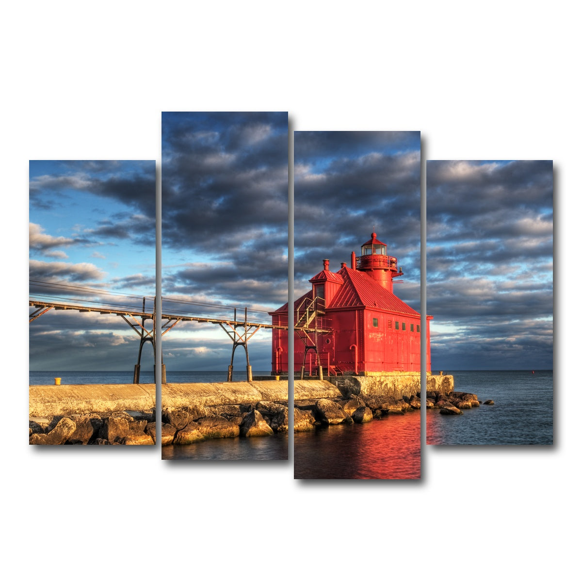 AUTO-MOCKUP WHITE | Sturgeon Bay Lighthouse | 4 Piece | Gallery Wrap Canvas | group=4_normal