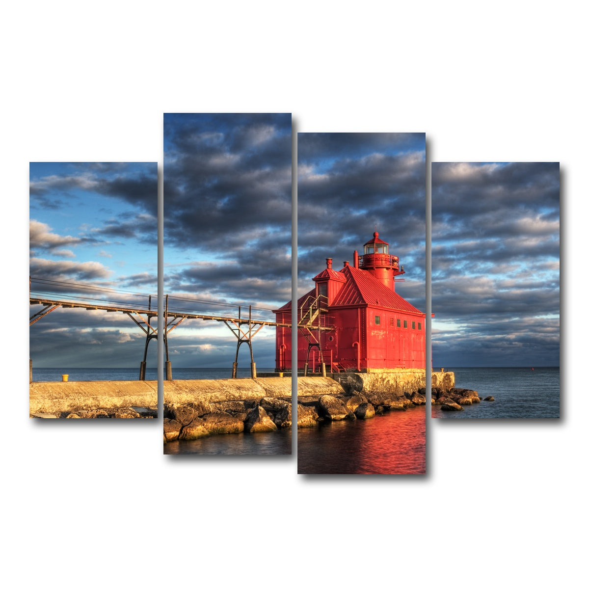 AUTO-MOCKUP WHITE | Sturgeon Bay Lighthouse | 4 Piece | Gallery Wrap Canvas | group=4_short