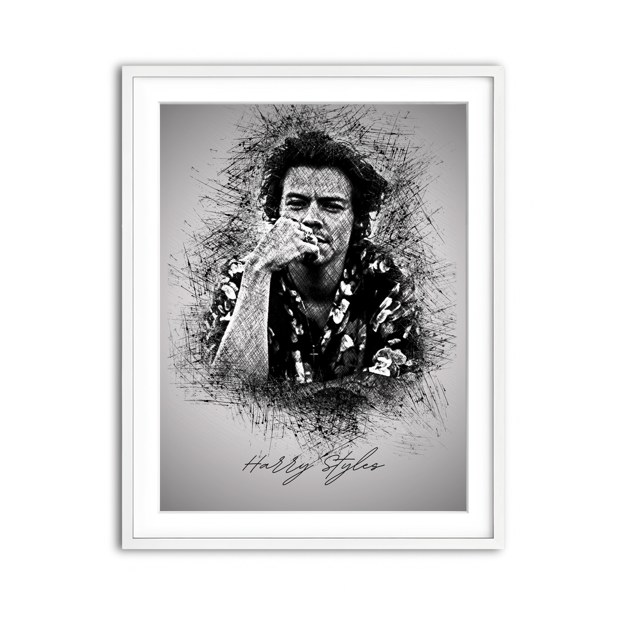 Framed Print 3x4 White