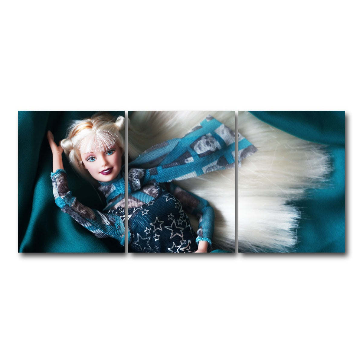 AUTO-MOCKUP WHITE | Stylish Barbie | 3 Piece | Gallery Wrap Canvas | group=18x24