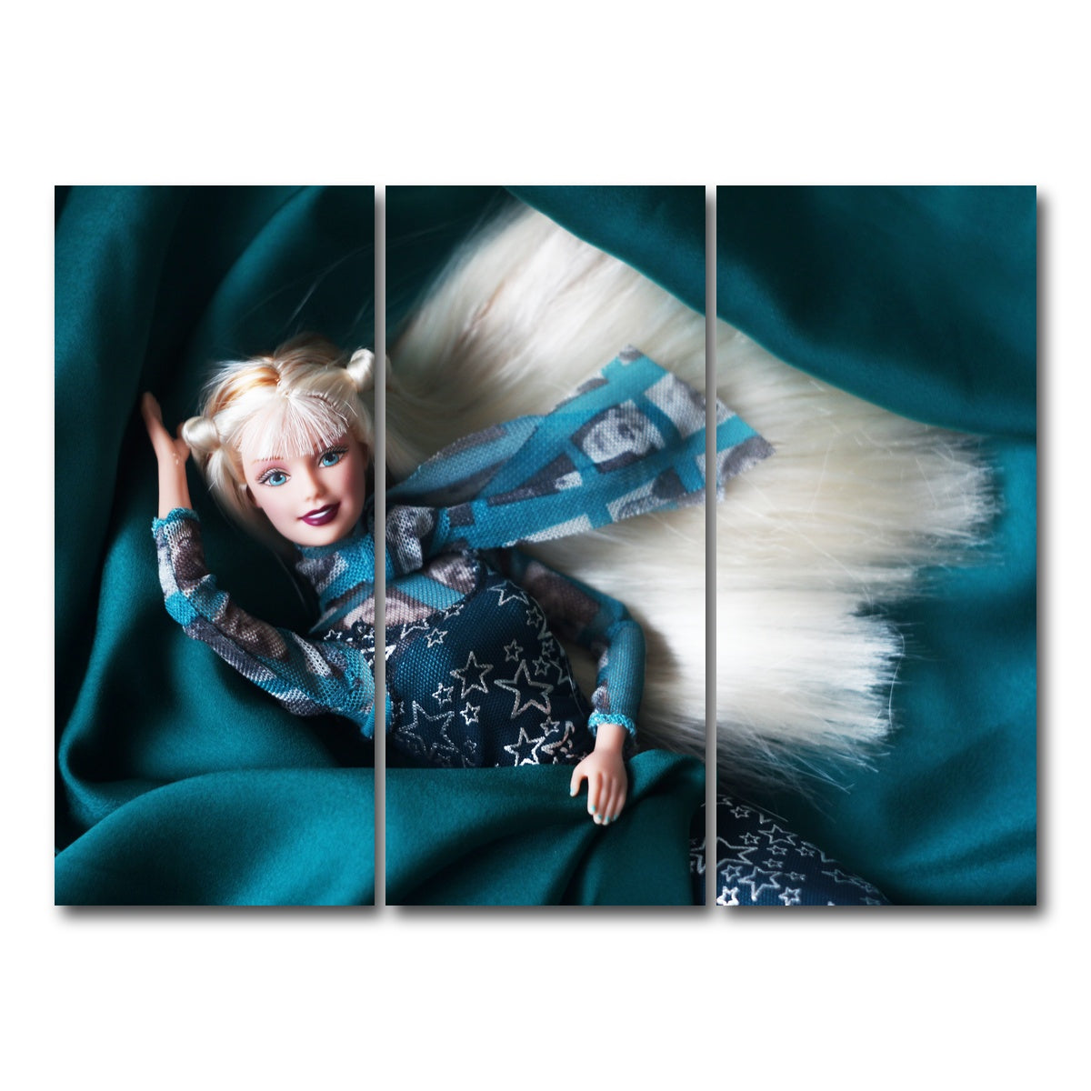 AUTO-MOCKUP WHITE | Stylish Barbie | 3 Piece | Gallery Wrap Canvas | group=8x18