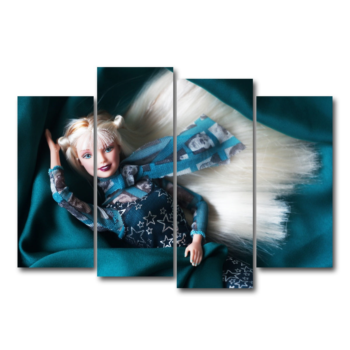 AUTO-MOCKUP WHITE | Stylish Barbie | 4 Piece | Gallery Wrap Canvas | group=4_normal