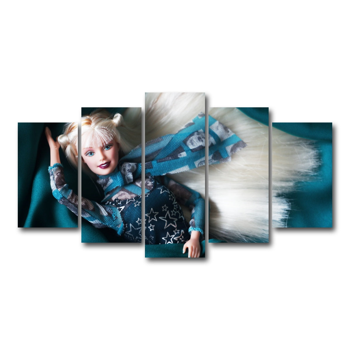 AUTO-MOCKUP WHITE | Stylish Barbie | 5 Piece | Gallery Wrap Canvas | group=5_normal