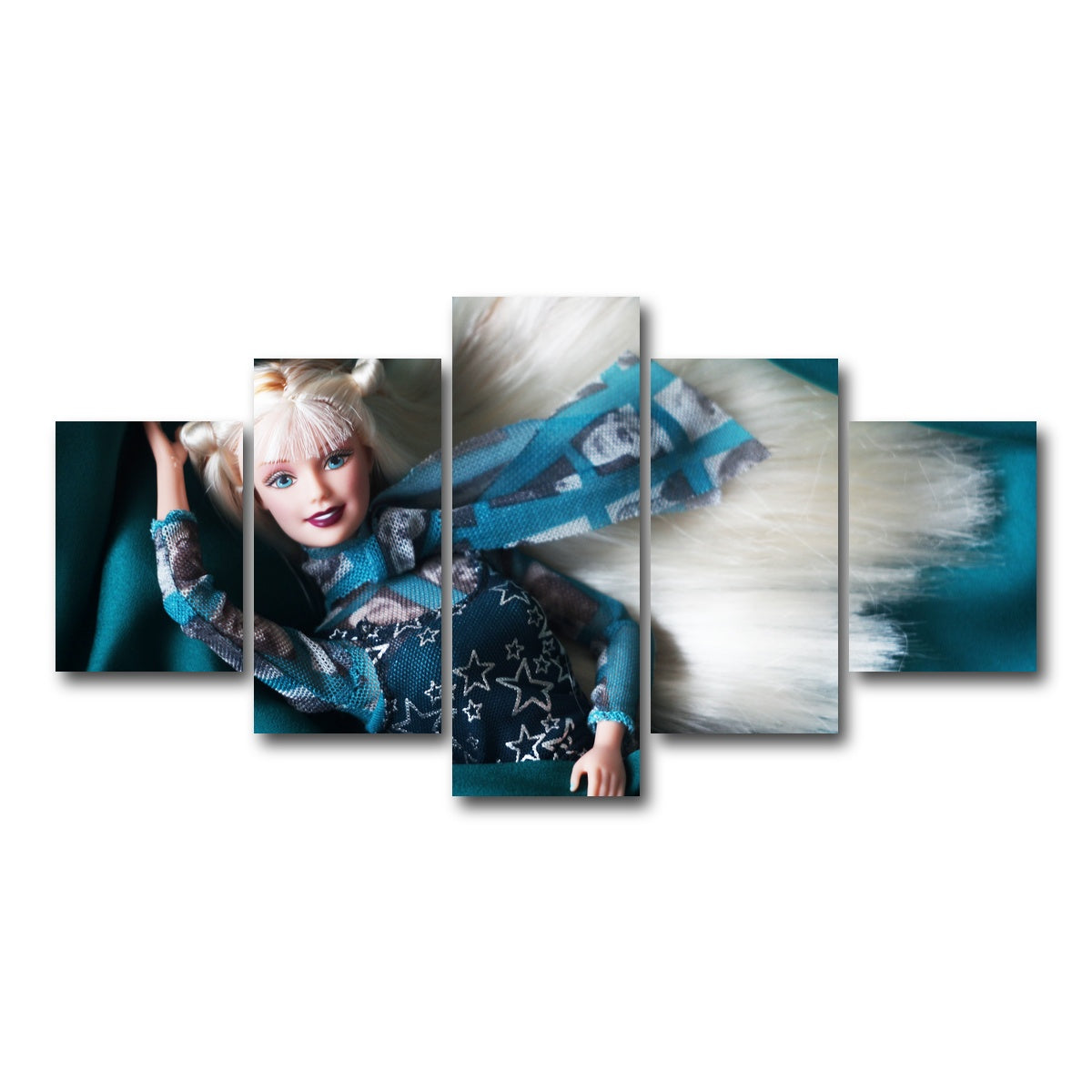 AUTO-MOCKUP WHITE | Stylish Barbie | 5 Piece | Gallery Wrap Canvas | group=5_short