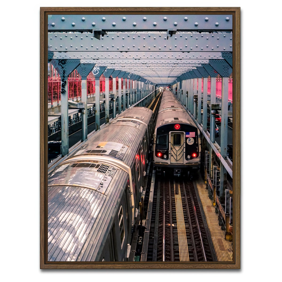 AUTO-MOCKUP WHITE | Subway Bridge | 1 Piece | Walnut Framed Canvas | group=3x4