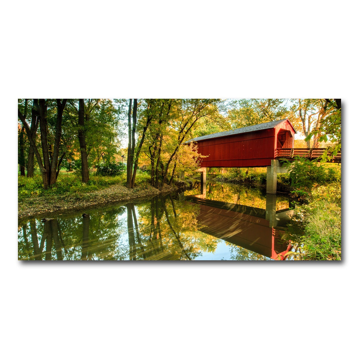 AUTO-MOCKUP WHITE | Sugar Creek Covered Bridge | 1 Piece | Gallery Wrap Canvas | group=2x1