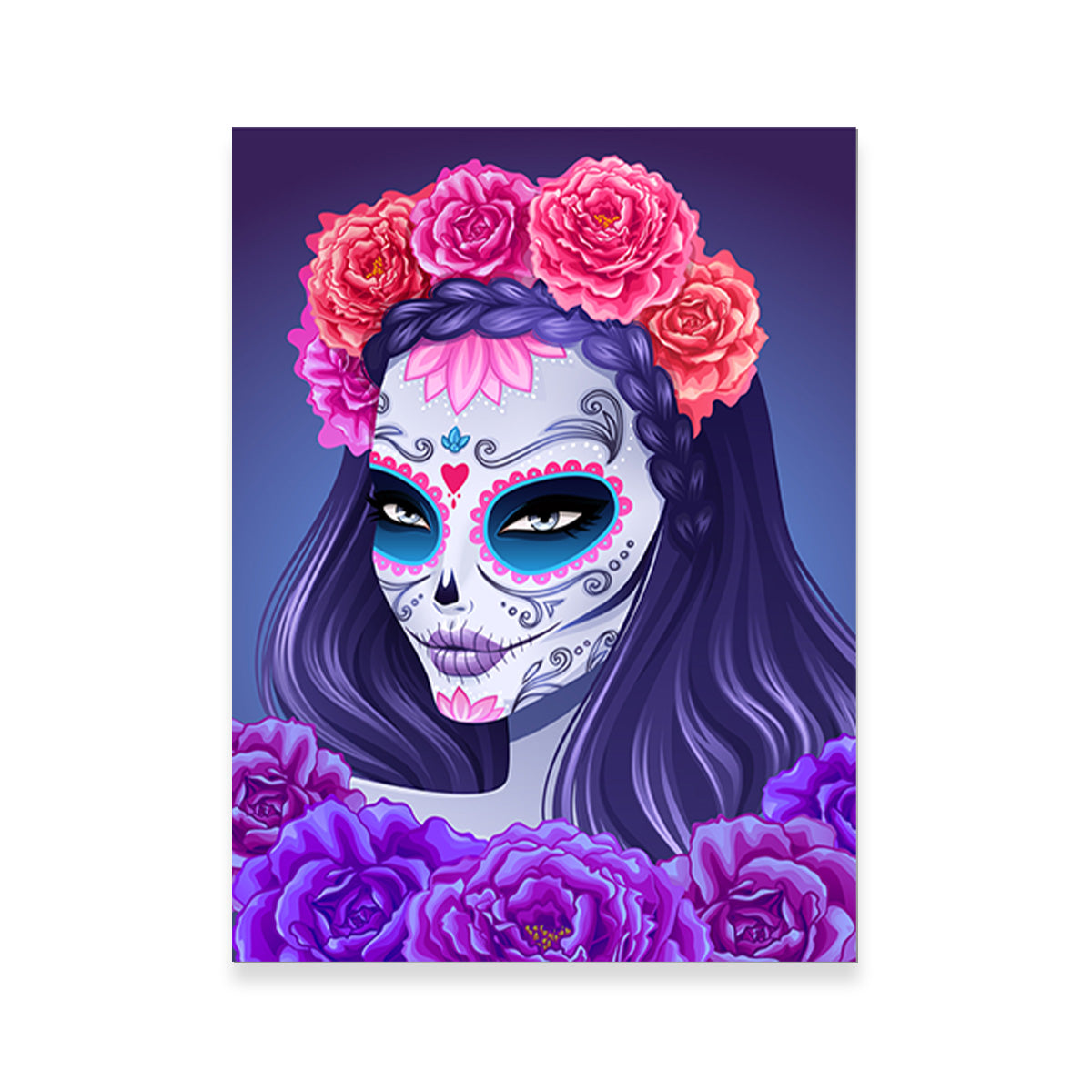 Sugar Skull Woman Wall Art