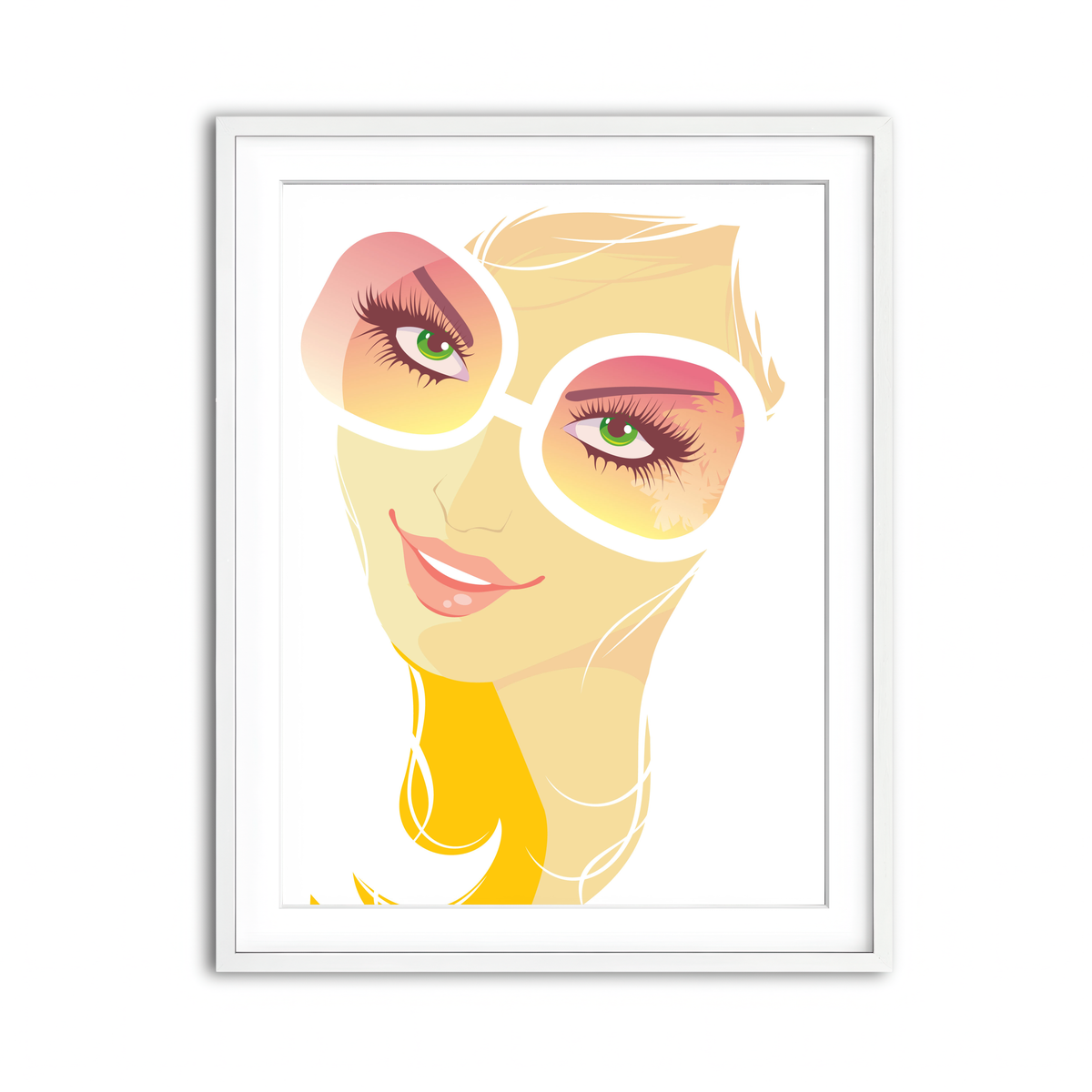 Framed Print 3x4 White