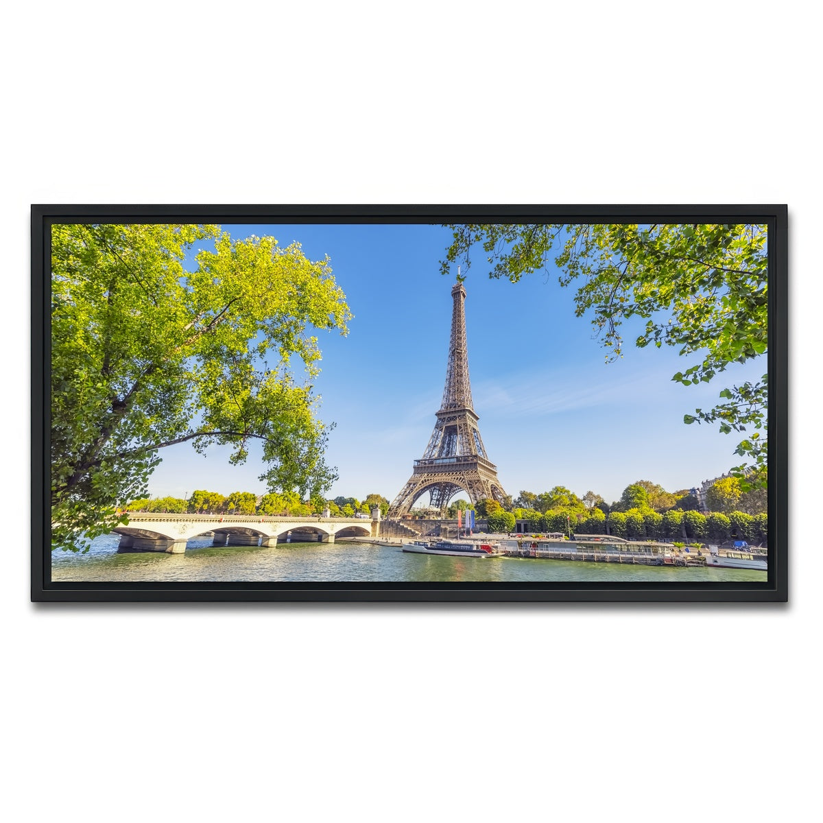 AUTO-MOCKUP WHITE | Summer In Paris | 1 Piece | Black Framed Canvas | group=2x1