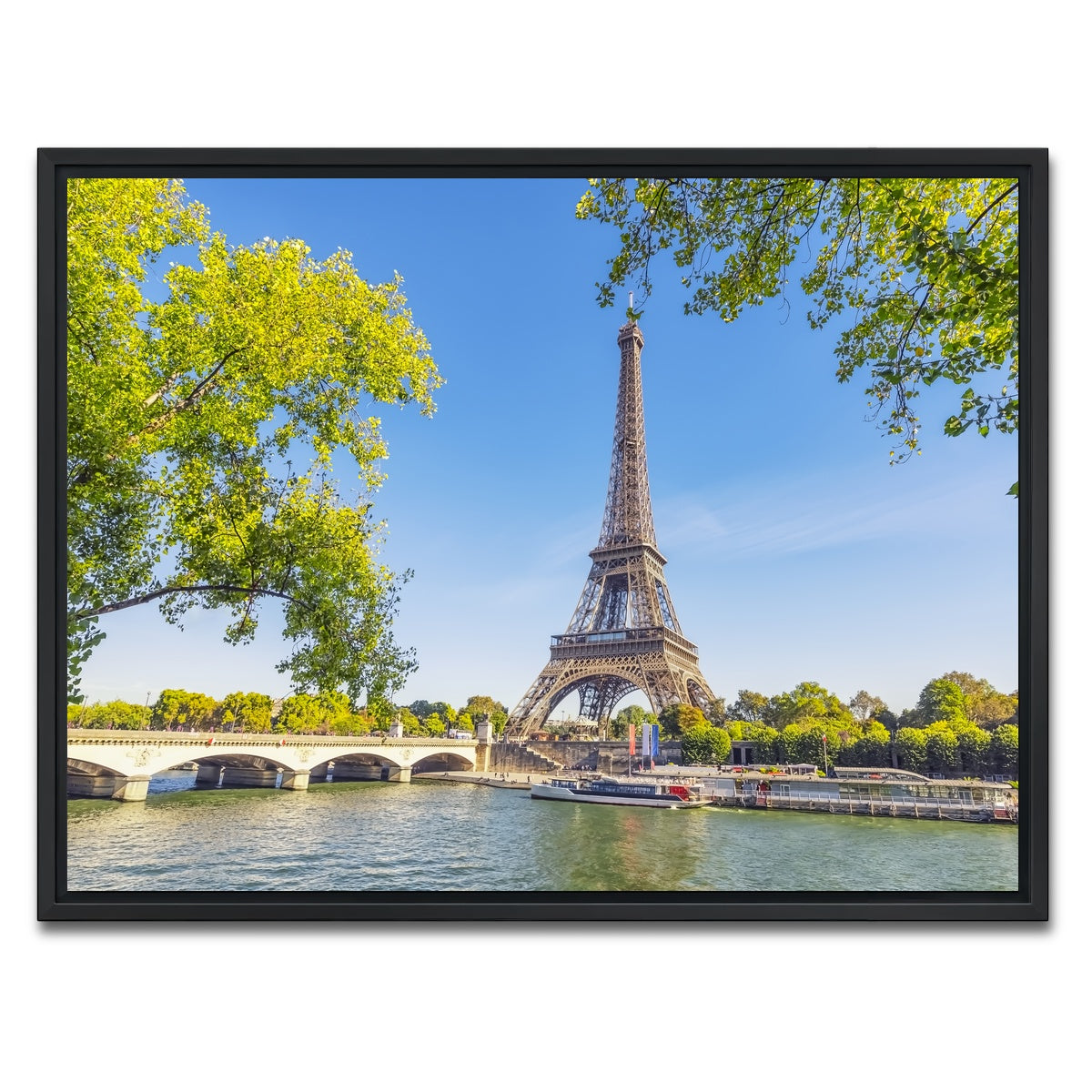 AUTO-MOCKUP WHITE | Summer In Paris | 1 Piece | Black Framed Canvas | group=4x3