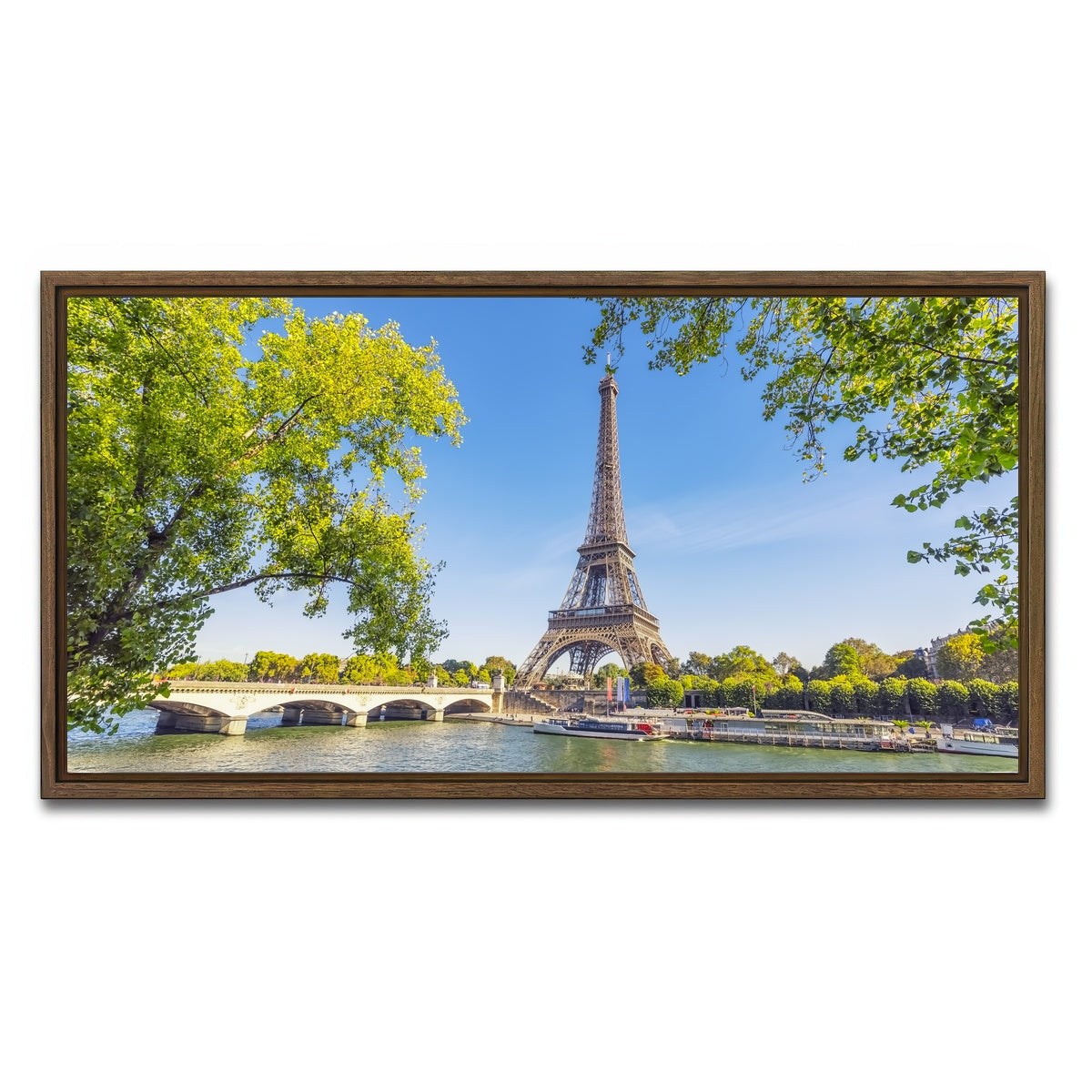 AUTO-MOCKUP WHITE | Summer In Paris | 1 Piece | Walnut Framed Canvas | group=2x1