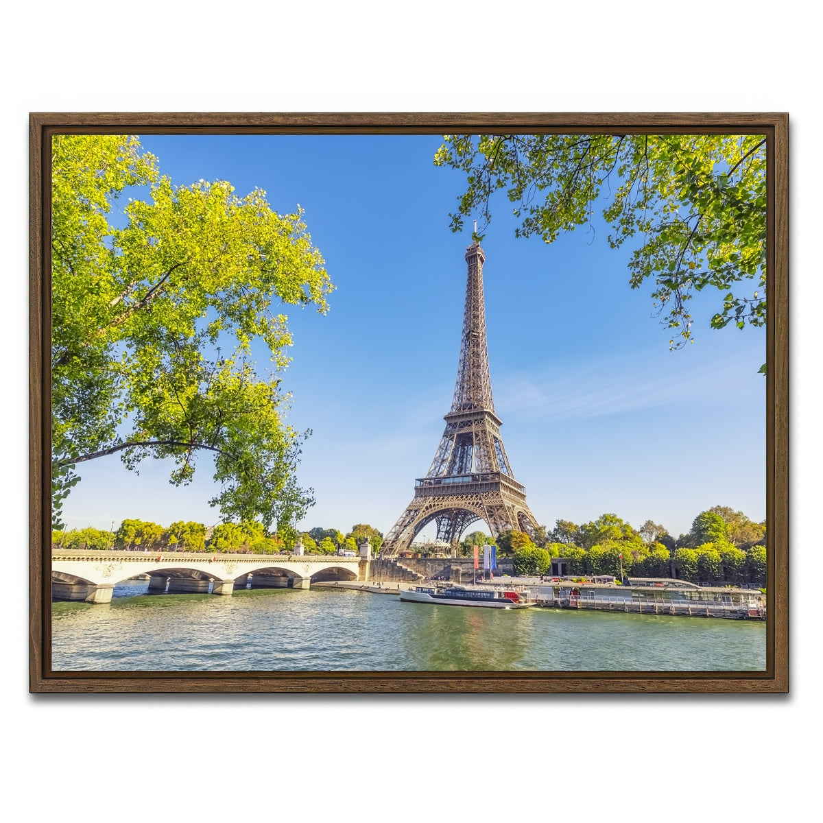 AUTO-MOCKUP WHITE | Summer In Paris | 1 Piece | Walnut Framed Canvas | group=4x3