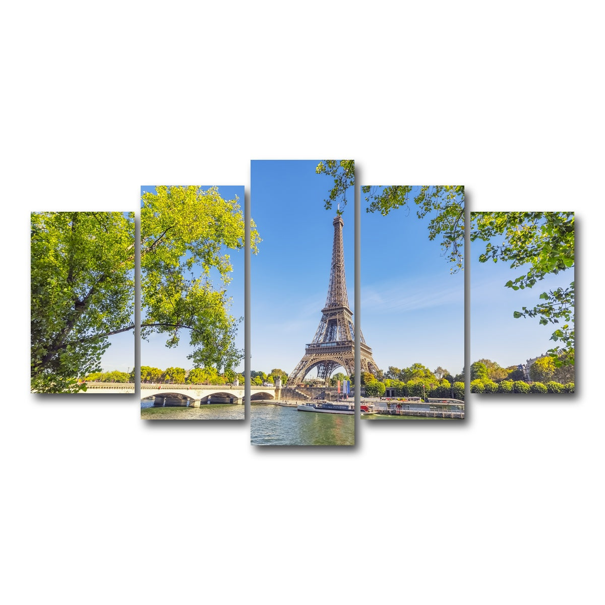 AUTO-MOCKUP WHITE | Summer In Paris | 5 Piece | Gallery Wrap Canvas | group=5_normal