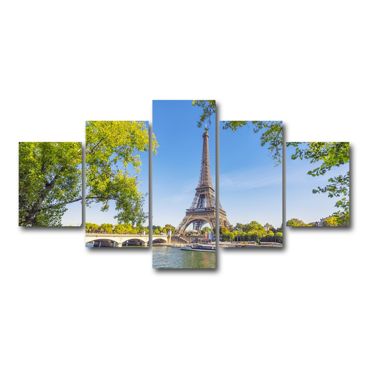 AUTO-MOCKUP WHITE | Summer In Paris | 5 Piece | Gallery Wrap Canvas | group=5_short