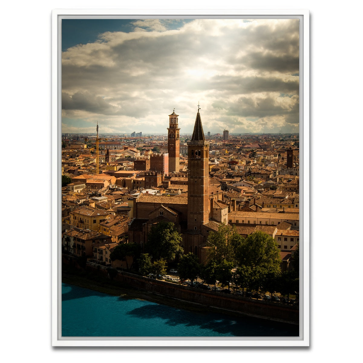 AUTO-MOCKUP WHITE | Summer in Verona | 1 Piece | White Framed Canvas | group=3x4