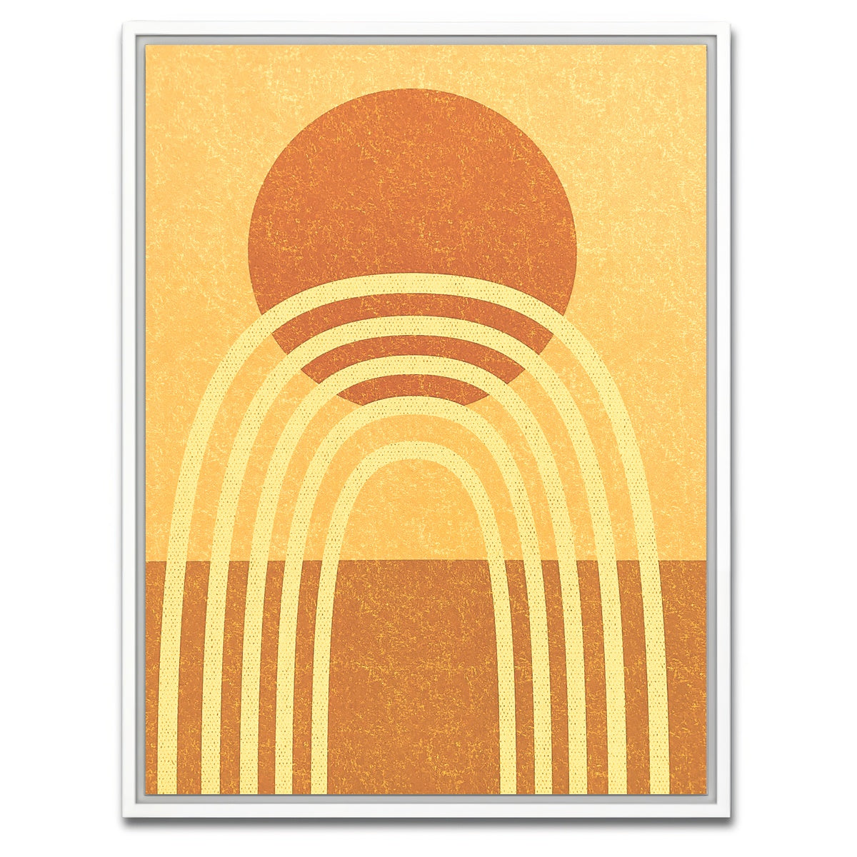 AUTO-MOCKUP WHITE | Sun & rainbow Desert | 1 Piece | White Framed Canvas | group=3x4