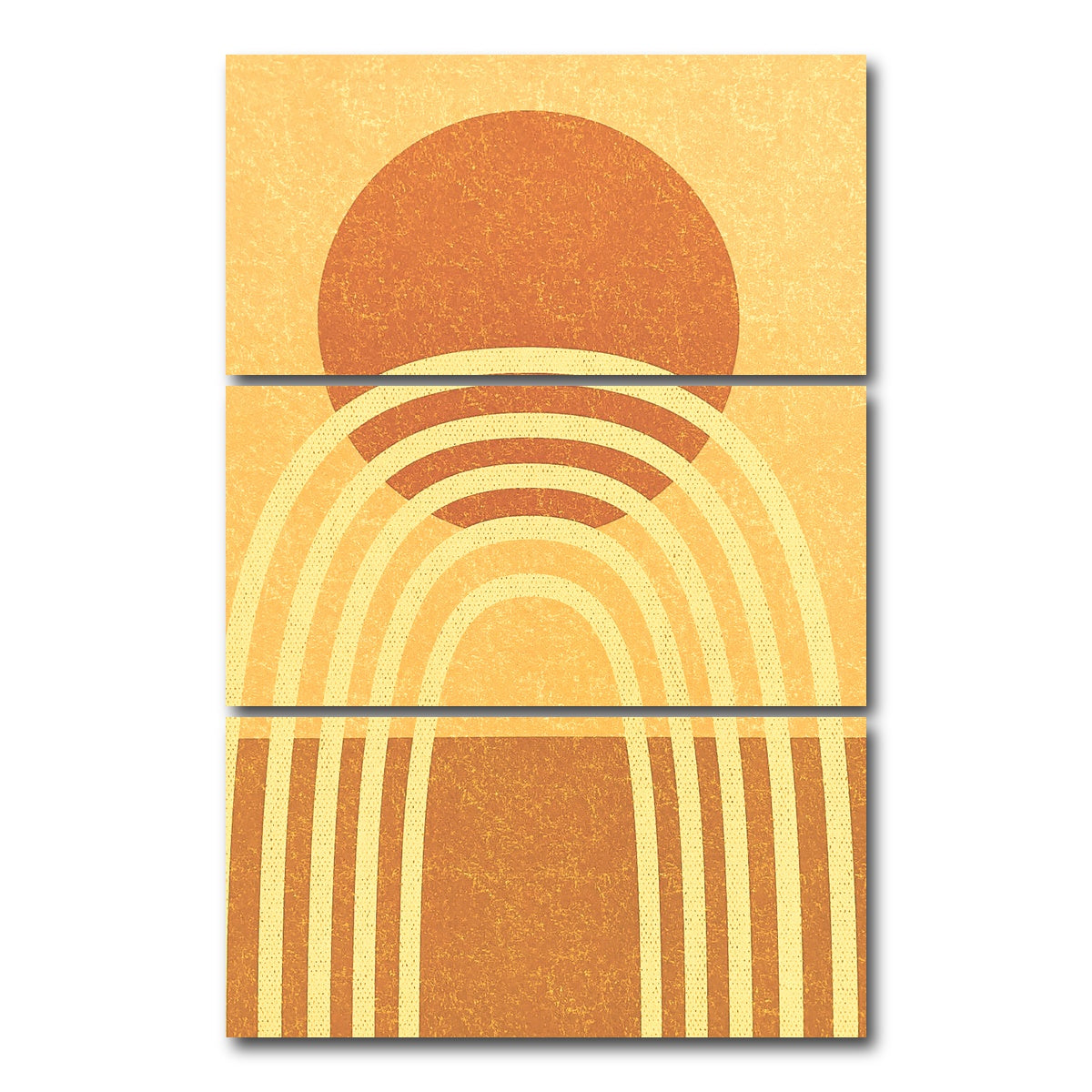 AUTO-MOCKUP WHITE | Sun & rainbow Desert | 3 Piece | Gallery Wrap Canvas | group=12x24_stacked