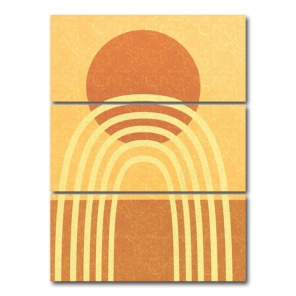 AUTO-MOCKUP WHITE | Sun & rainbow Desert | 3 Piece | Gallery Wrap Canvas | group=8x18_stacked