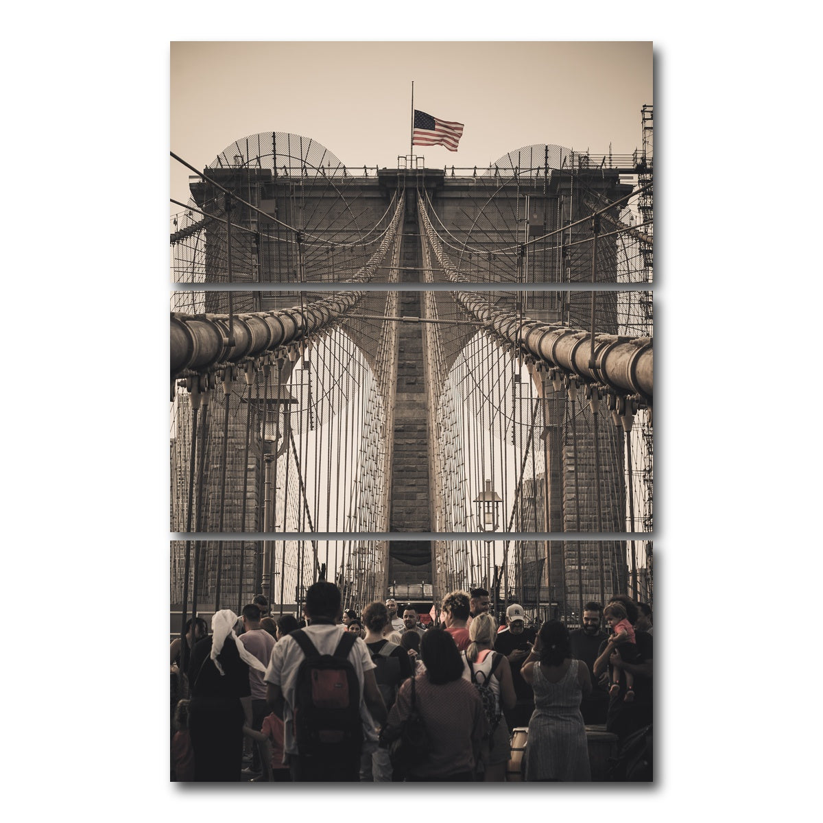AUTO-MOCKUP WHITE | Sunday in Brooklyn | 3 Piece | Gallery Wrap Canvas | group=12x24_stacked