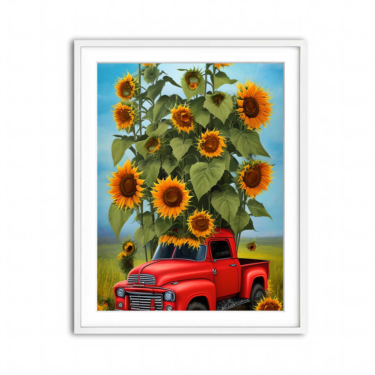Framed Print 3x4 White