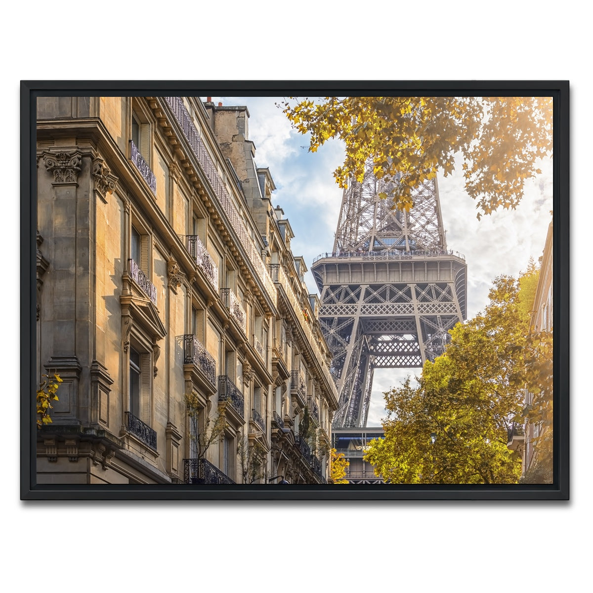 AUTO-MOCKUP WHITE | Sunlight In Paris | 1 Piece | Black Framed Canvas | group=4x3