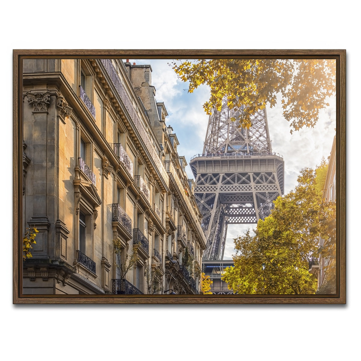 AUTO-MOCKUP WHITE | Sunlight In Paris | 1 Piece | Walnut Framed Canvas | group=4x3