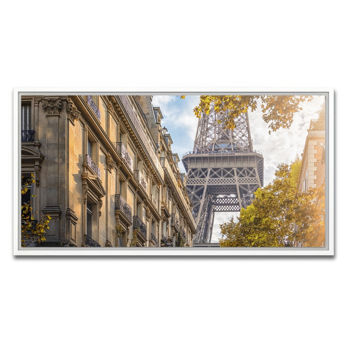 AUTO-MOCKUP WHITE | Sunlight In Paris | 1 Piece | White Framed Canvas | group=2x1