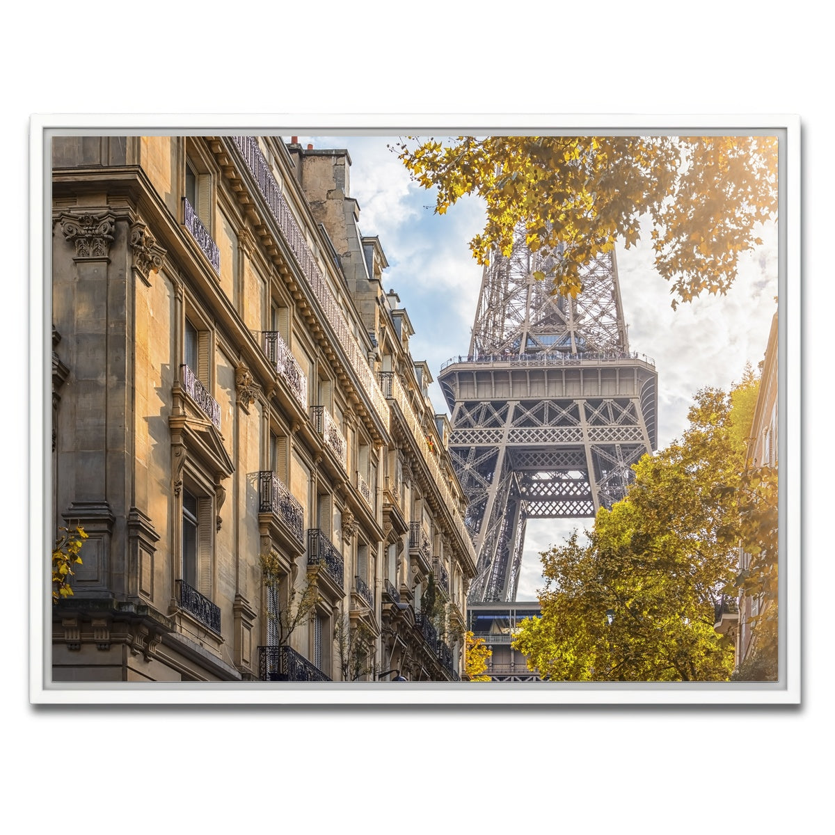 AUTO-MOCKUP WHITE | Sunlight In Paris | 1 Piece | White Framed Canvas | group=4x3