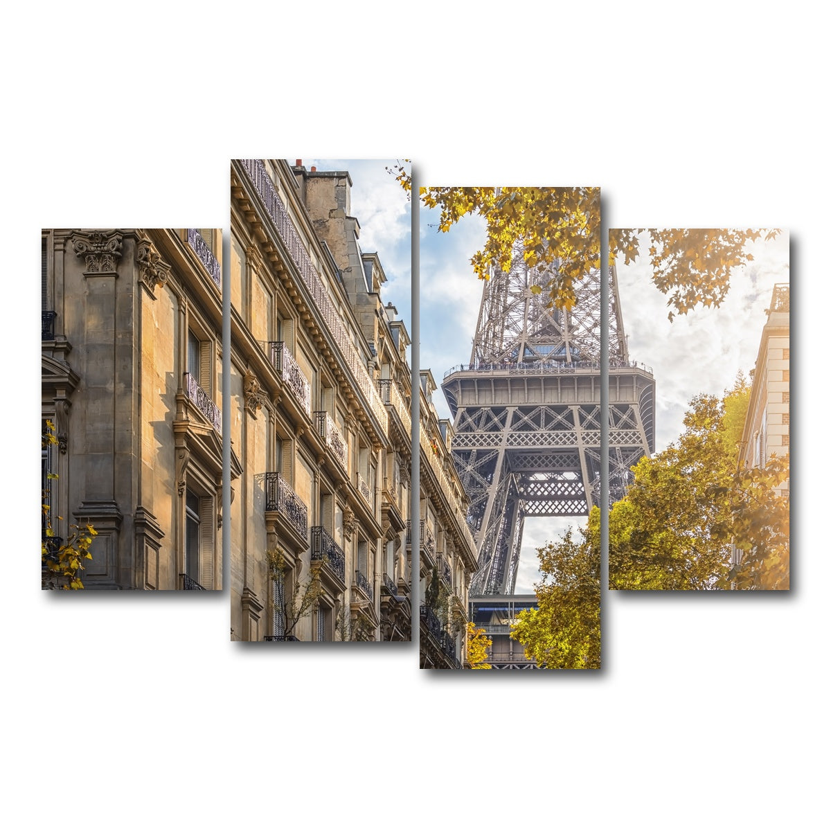 AUTO-MOCKUP WHITE | Sunlight In Paris | 4 Piece | Gallery Wrap Canvas | group=4_short