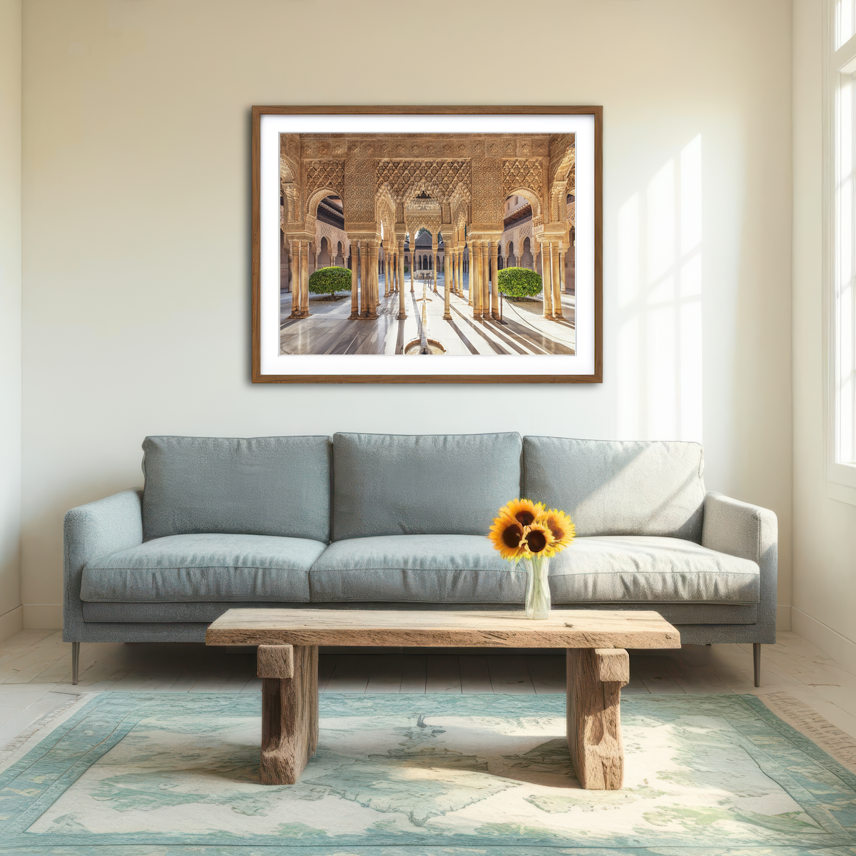 AUTO-MOCKUP ROOM | Sunlight In The Alhambra Wall Art