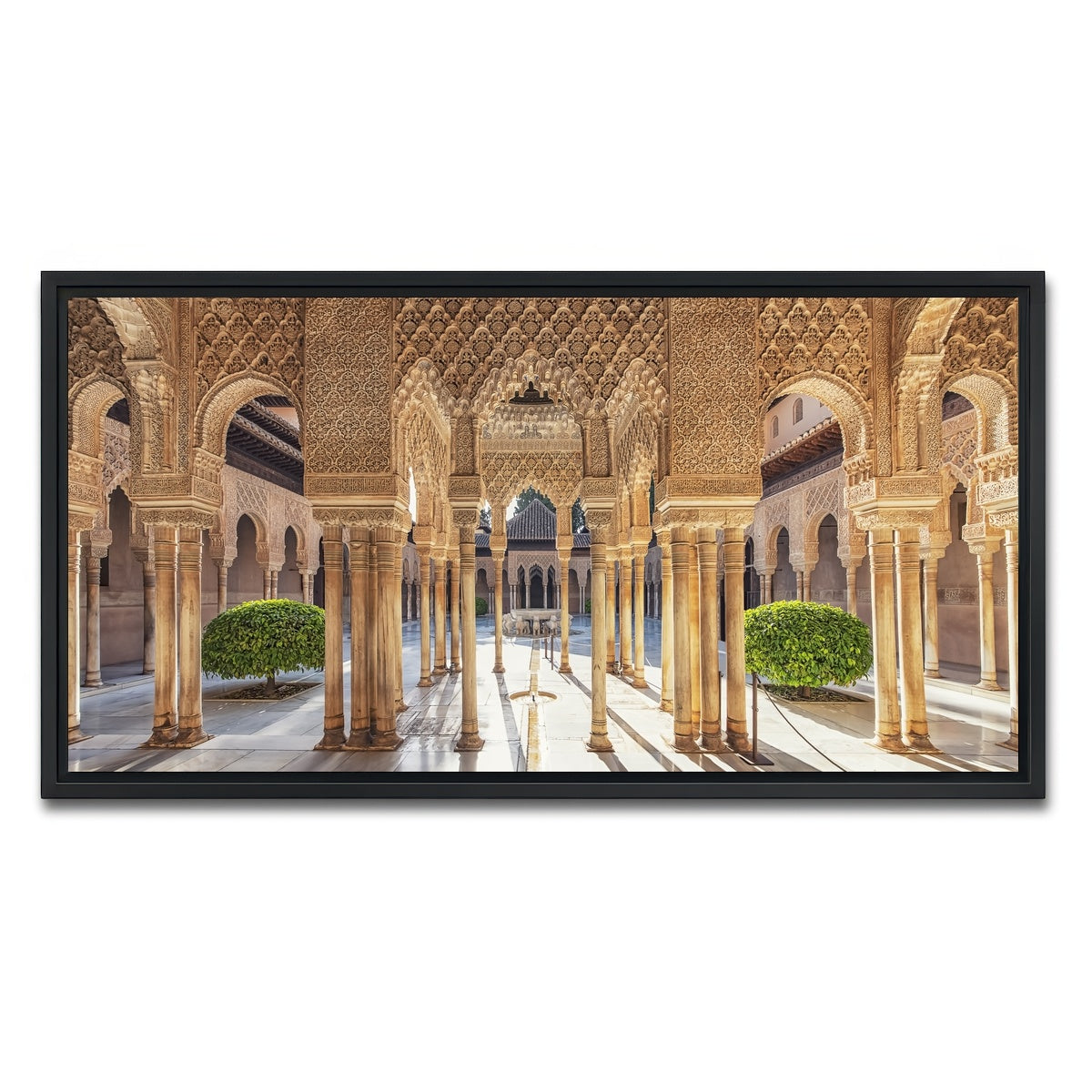 AUTO-MOCKUP WHITE | Sunlight In The Alhambra | 1 Piece | Black Framed Canvas | group=2x1
