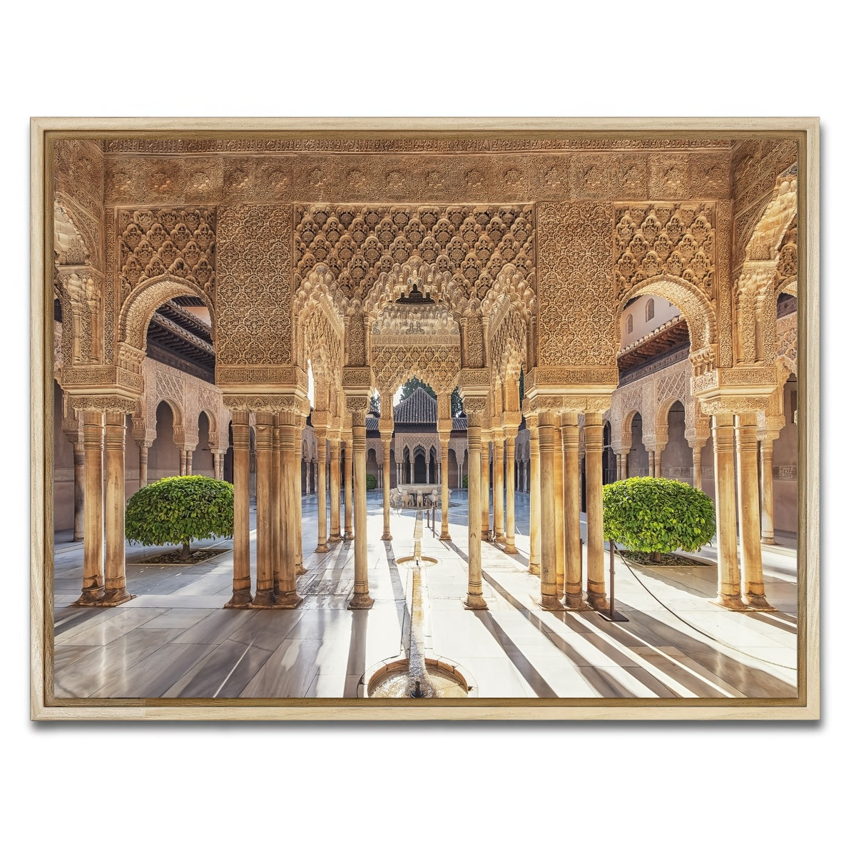 AUTO-MOCKUP WHITE | Sunlight In The Alhambra | 1 Piece | Natural Framed Canvas | group=4x3