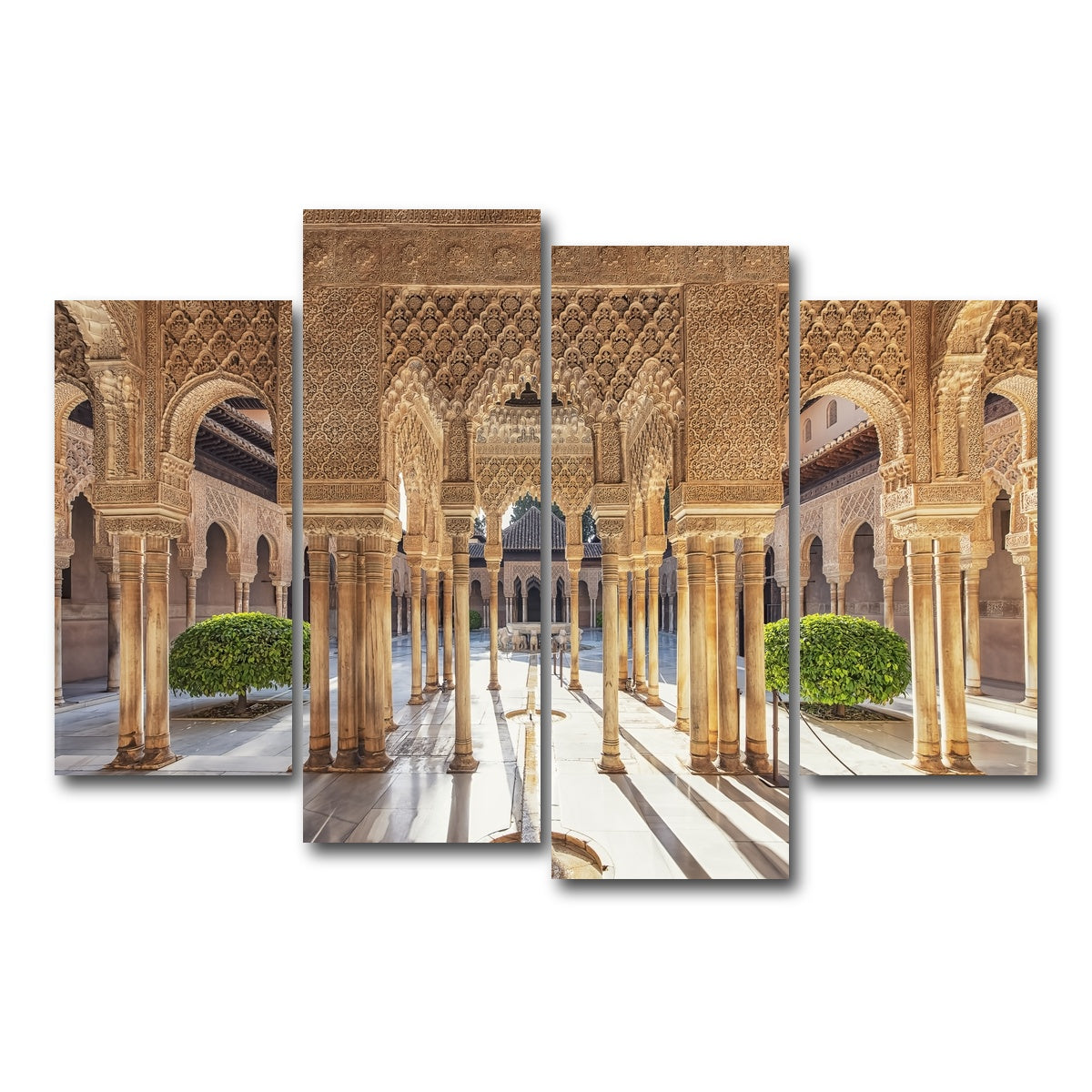 AUTO-MOCKUP WHITE | Sunlight In The Alhambra | 4 Piece | Gallery Wrap Canvas | group=4_short