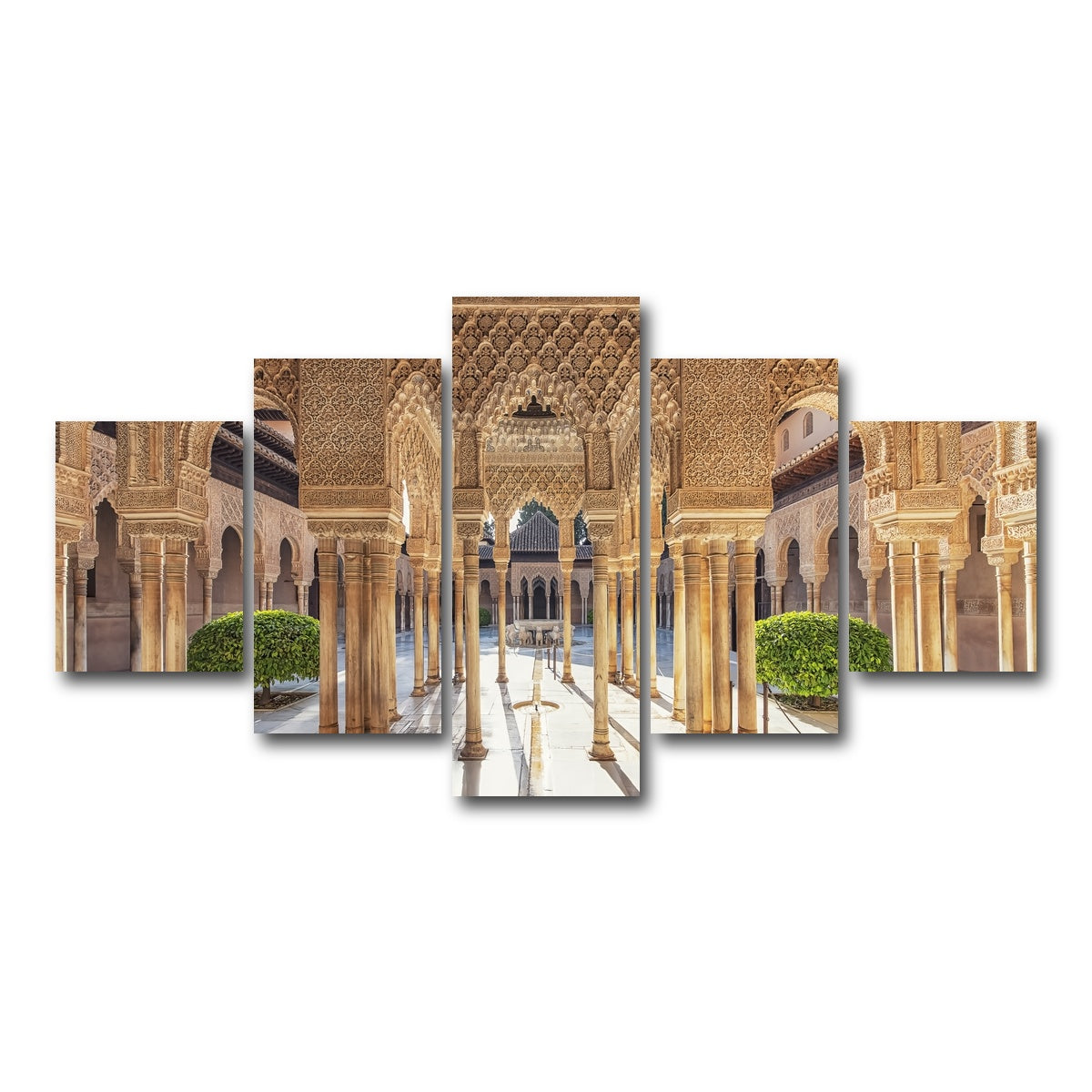 AUTO-MOCKUP WHITE | Sunlight In The Alhambra | 5 Piece | Gallery Wrap Canvas | group=5_short