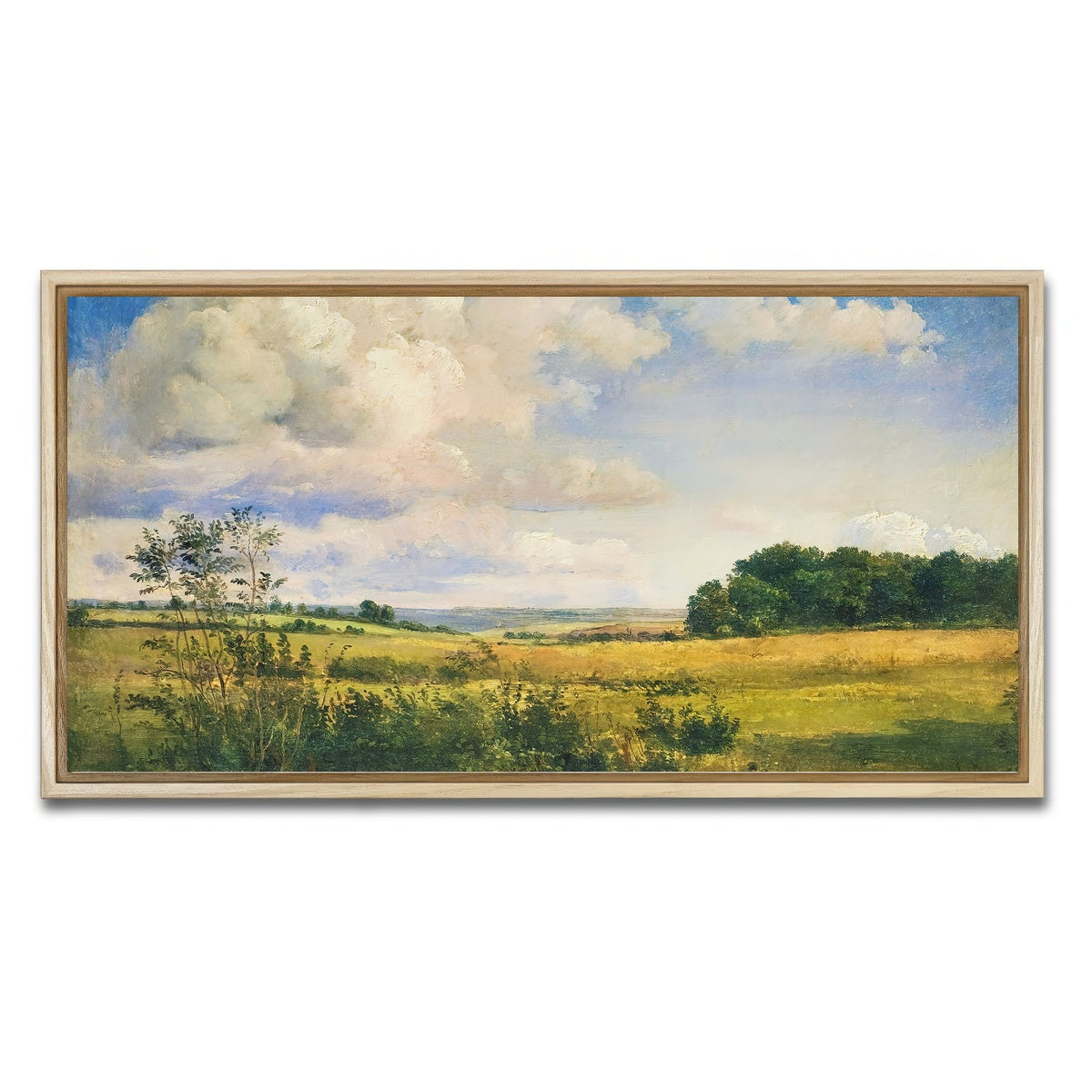 AUTO-MOCKUP WHITE | Sunlit Clouds | 1 Piece | Natural Framed Canvas | group=2x1